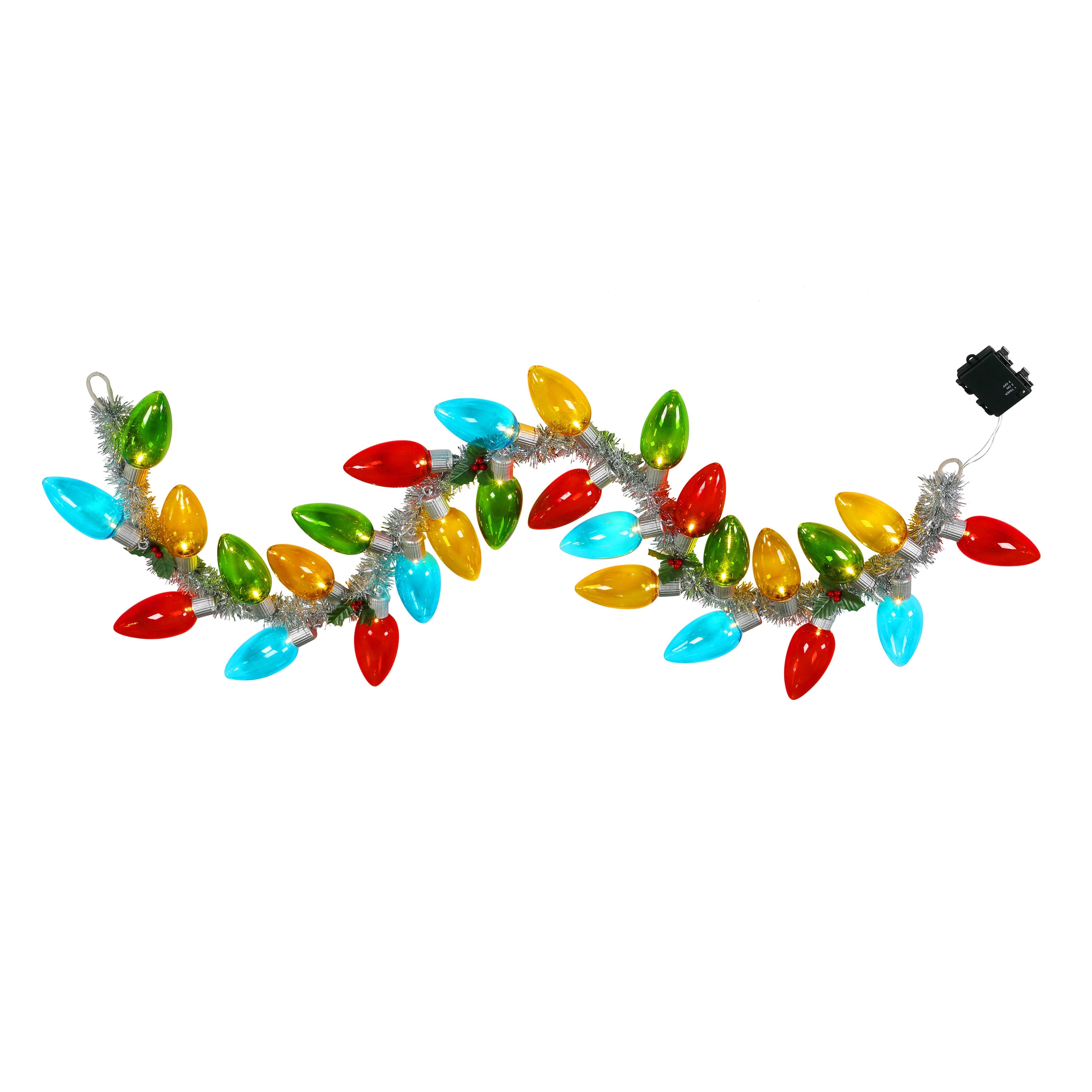 Mr. Christmas 70 in. Retro C9 Bulb Garland - Multi-color