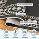 preview thumbnail 18 of 38, Area Rugs Modern Bordered Rug Easy Jute Rug Non-Slip Low Pile Indoor Outdoor Rugs for Living Room Patio Backyard