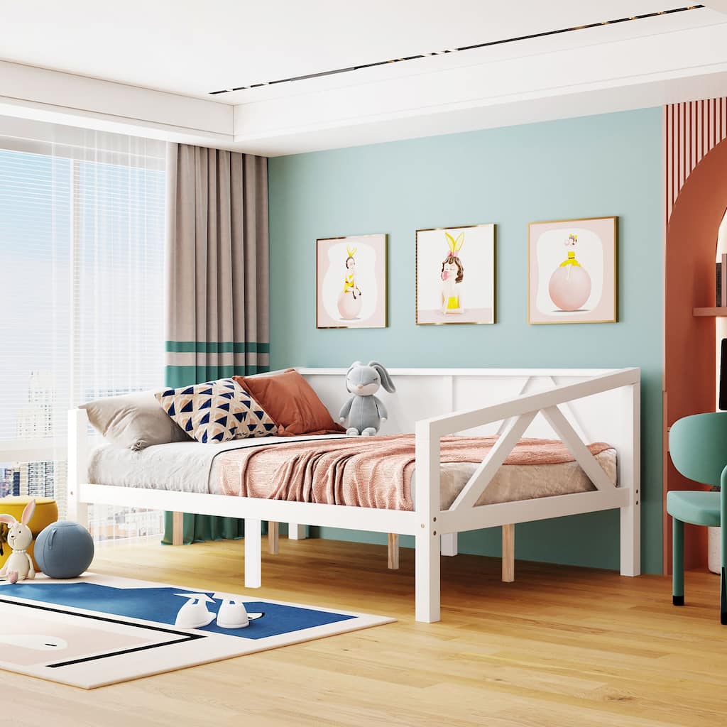 Full Platform Bed with Drawers & Triangle Support