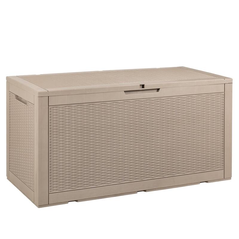 Lacoo 100-120 Gallon Patio Storage Box All Weather Plastic Deck Box