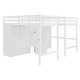 preview thumbnail 9 of 11, Double Twin Loft Beds with Wardrobes and Staircase, White
