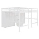 preview thumbnail 4 of 7, Twin Over Twin Bunk Bed with Roof, Slide and Ladder