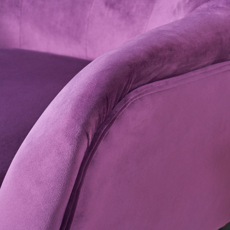 Fuchsia 34.25" Velvet Arm Chair