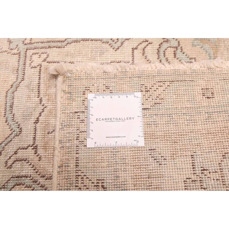 ECARPETGALLERY Hand-knotted Antalya Vintage Beige Wool Rug - 8'0 x 10'10