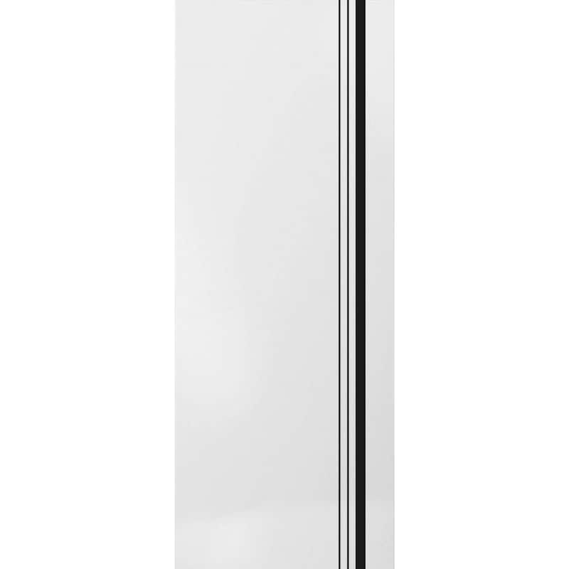 Slab Barn Door Panel 18 x 80 Planum 0011 White Silk with Sturdy Finished - White - 42" x 80"