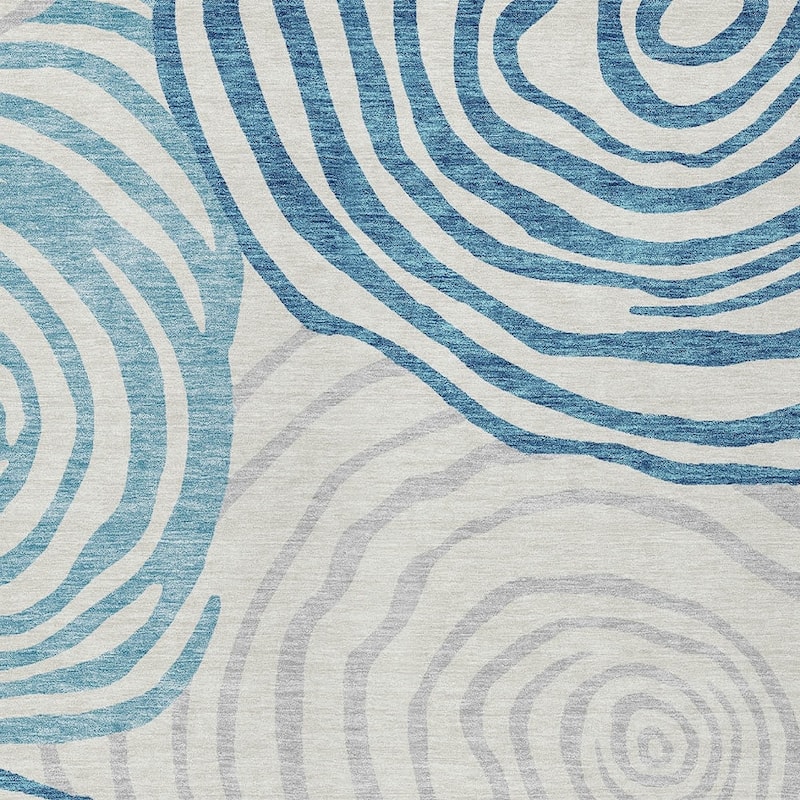 HomeRoots Abstract Transitional Rectangle Outdoor Rug