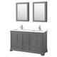 Option Dark Gray / White Cultured Marble Top / Polished