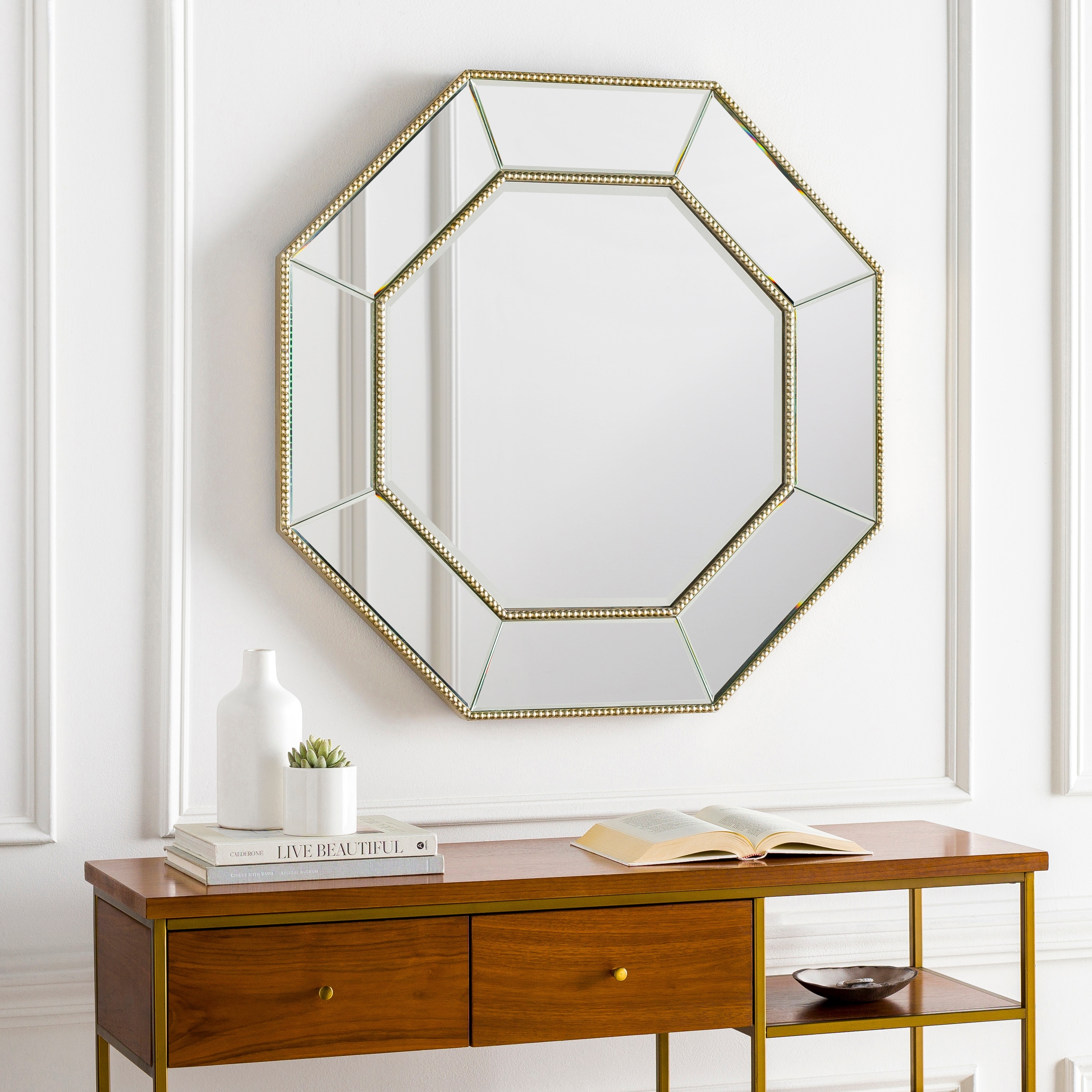 Estela Classic Gold Hexagon Mirror - 35