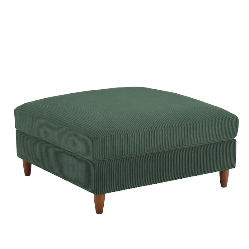 Corduroy Accent Chair with Ottoman Modular Couch Sectional Sofa