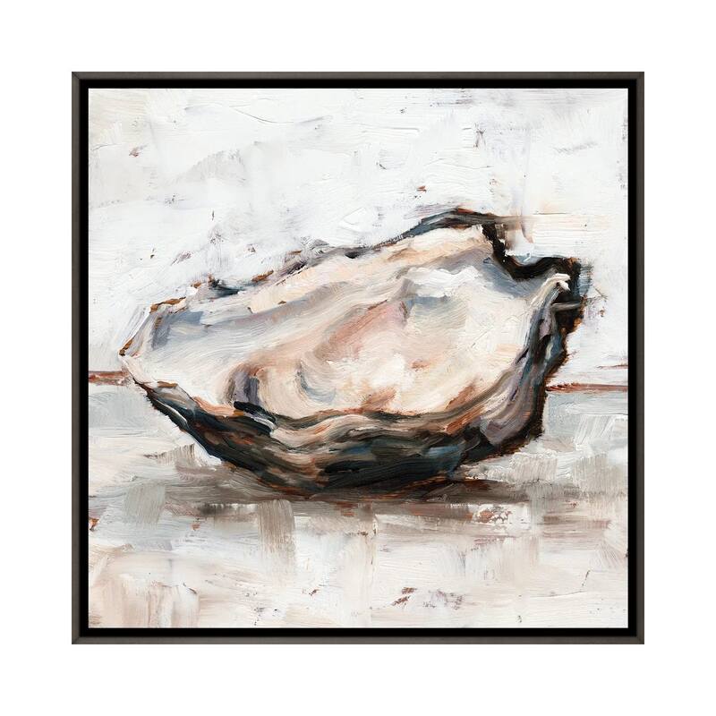 iCanvas "Oyster Study I" by Ethan Harper Framed - 37x37 - Charcoal