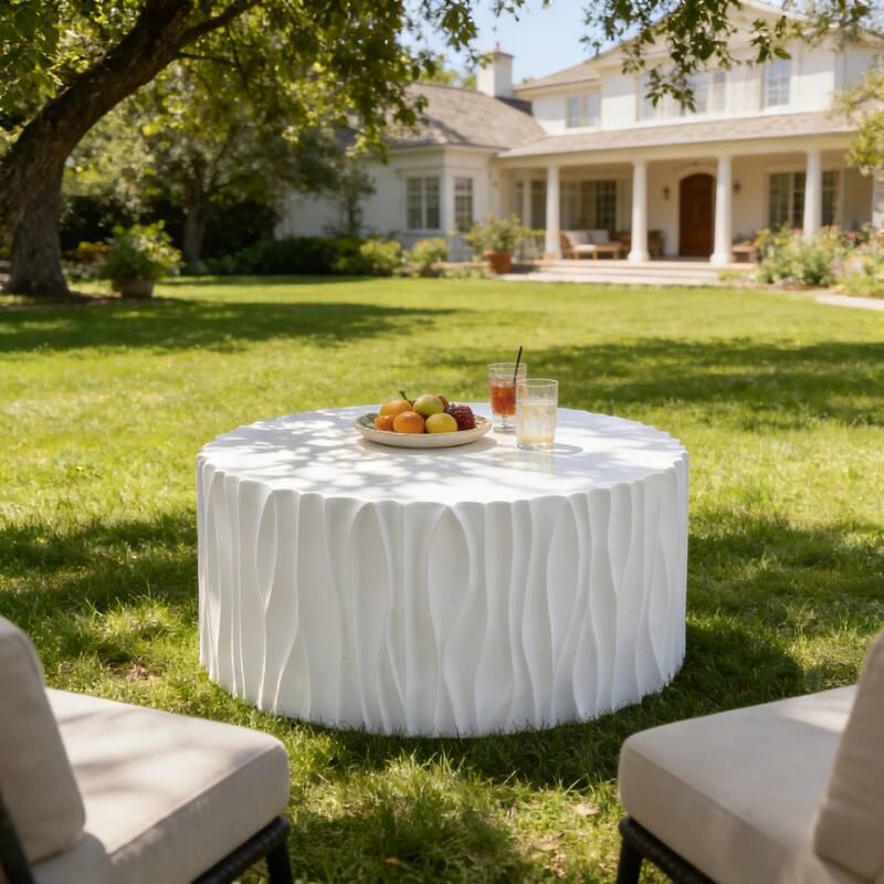 Modern Outdoor White MGO Assembly-Free Coffee Table - White