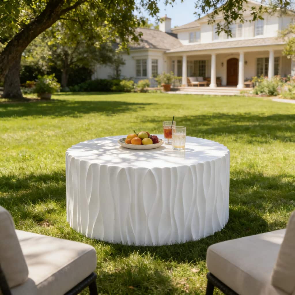 Modern Outdoor White MGO Assembly-Free Coffee Table