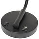 preview thumbnail 7 of 35, Lalia Home Modern Iron Desk Lamp with USB Port and Glass Shade - N/A