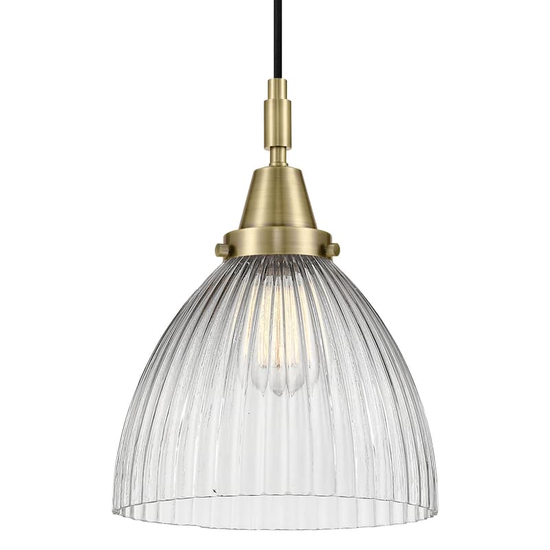 Innovations Lighting 447-1P-G222 Seneca Falls 10" Wide Mini Pendant - Antique Brass