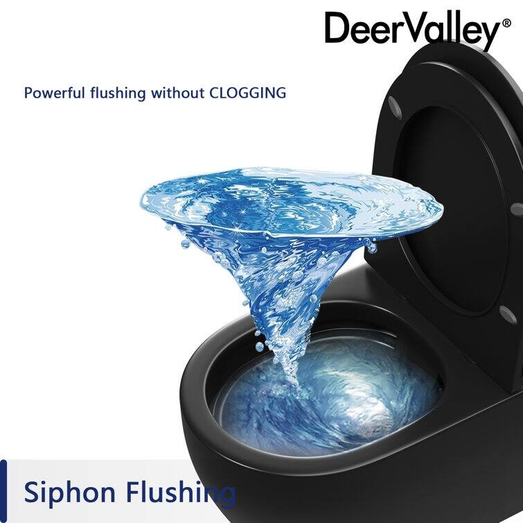 DeerValley Liberty 1.59 GPF Wall Hung Elongated Toilets Included Seat