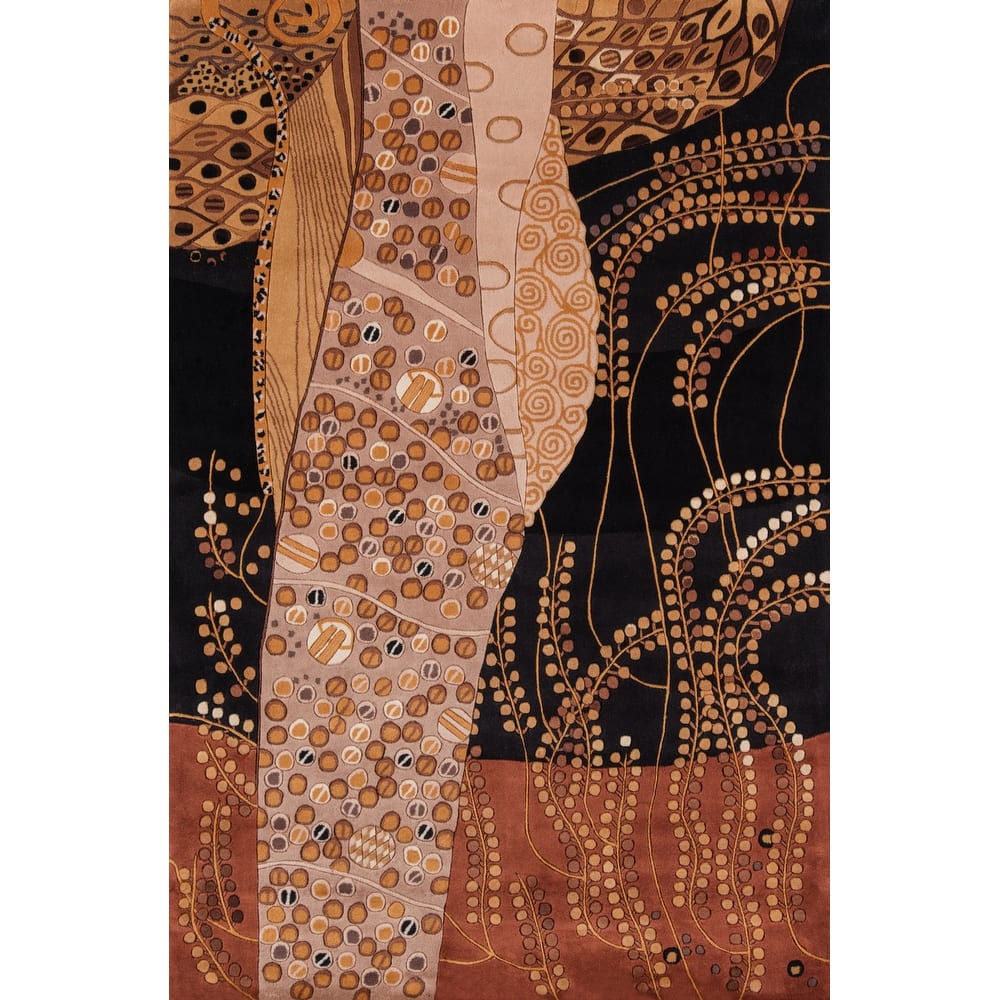 Momeni New Wave Hand Tufted New Zealand Wool Contemporary Abstract Area Rug.