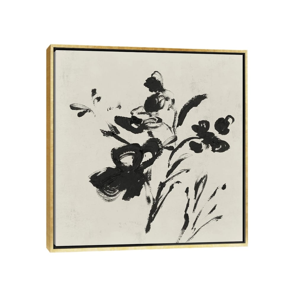 iCanvas "Black Florals II" by Isabelle Z Framed Canvas Print