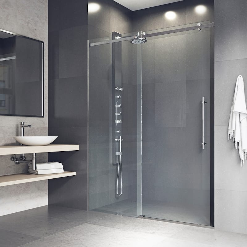 Vigo Luca 78-3/4" High x 60" Wide Sliding Frameless Shower Door