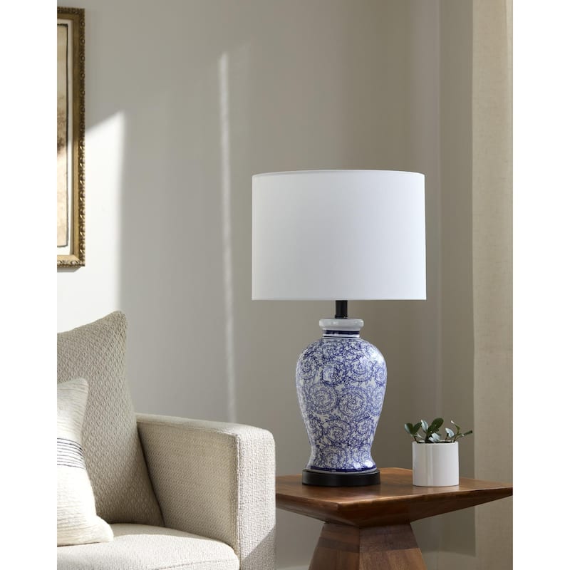 Livabliss Florezia Traditional Accent Table Lamp - 25"H x 14"W x 14"D
