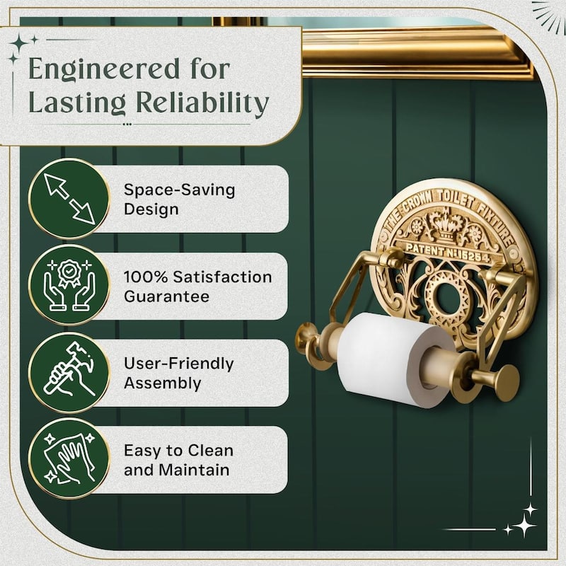 Brass Wall Mount Toilet Paper Holder 7.5 Inch with Hardware - Renovators Supply