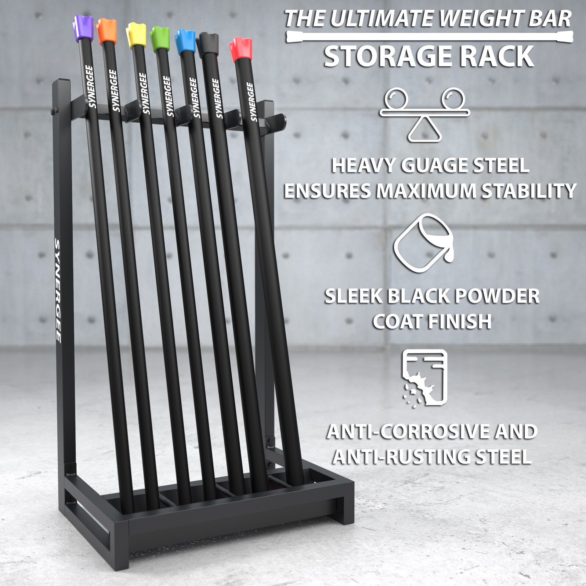 Workout bar storage rack online