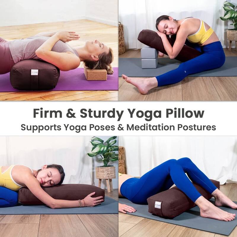 Sol Living Rectangular Yoga Bolster Meditation Cushion - Cotton