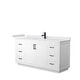 preview thumbnail 48 of 168, Miranda Single Vanity Set, Cultured Marble Top, No Mirror 66-Inch Single - White, Black Trim, White Cultured Marble Top