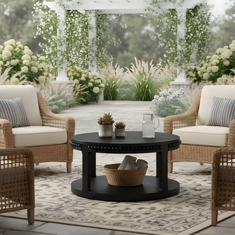 31.5 Inch Round Coffee Table for Living Room