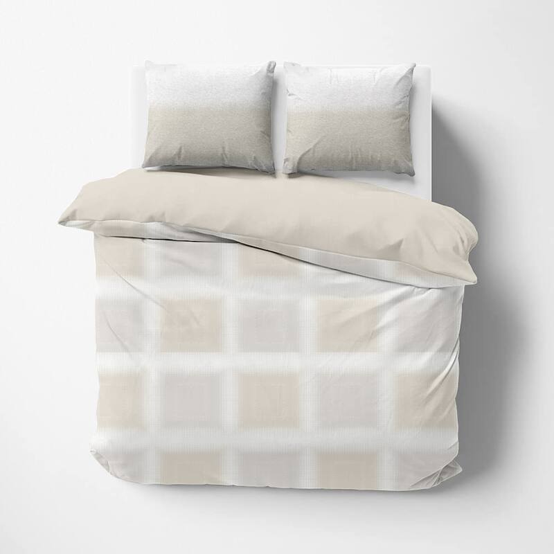 Delara GOTS Certified 100% Organic Cotton Damask Reversible Print Duvet Cover and Sham Set of 2