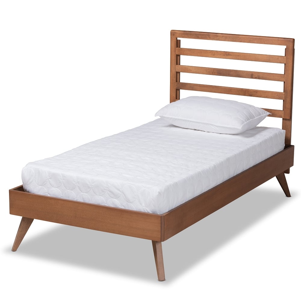 Shiro Mid-Century Modern Wood Platform Bed