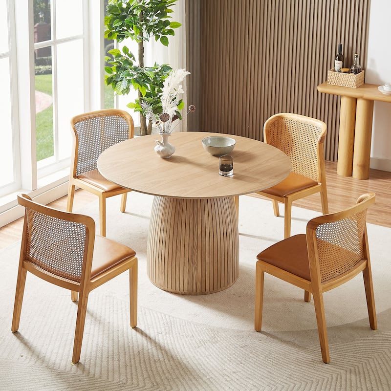 47.24 inch MDF Dining Table Kitchen Table Small Space Dining Table for Living Room, Kitchen, Home, Apartment Black