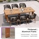 preview thumbnail 4 of 12, PURPLE LEAF 11 Pieces Outdoor Dining Set Metal Rattan Furniture Set for Lawn Backyard Patio Dining Set