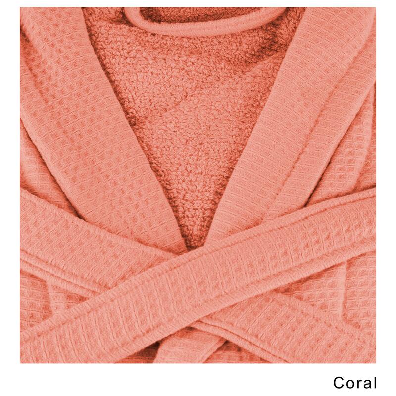 Superior Cotton Waffle Weave Spa Bath Robe
