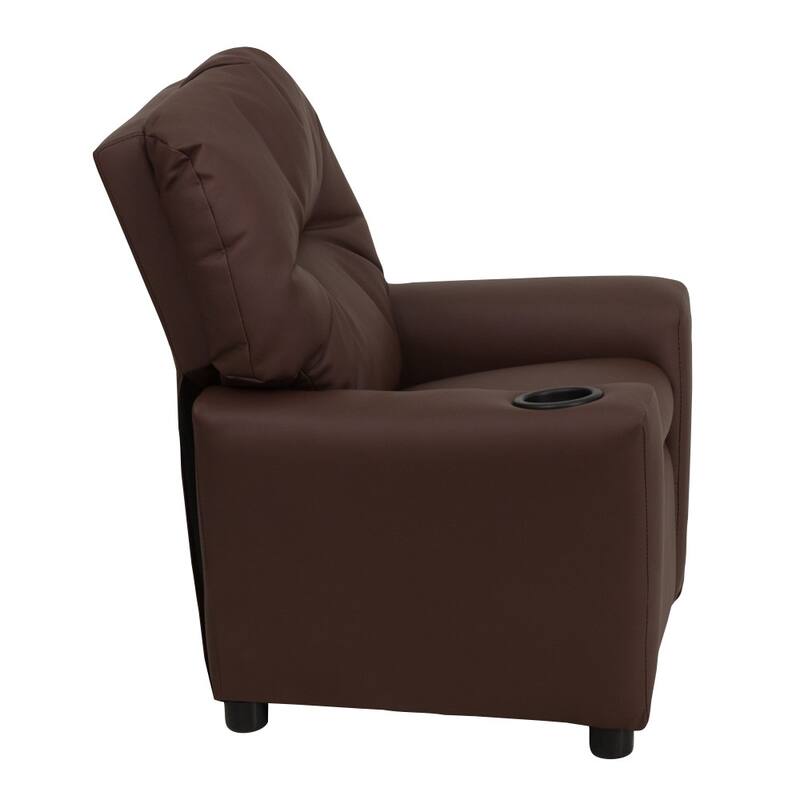Contemporary Kids Recliner with Cup Holder
