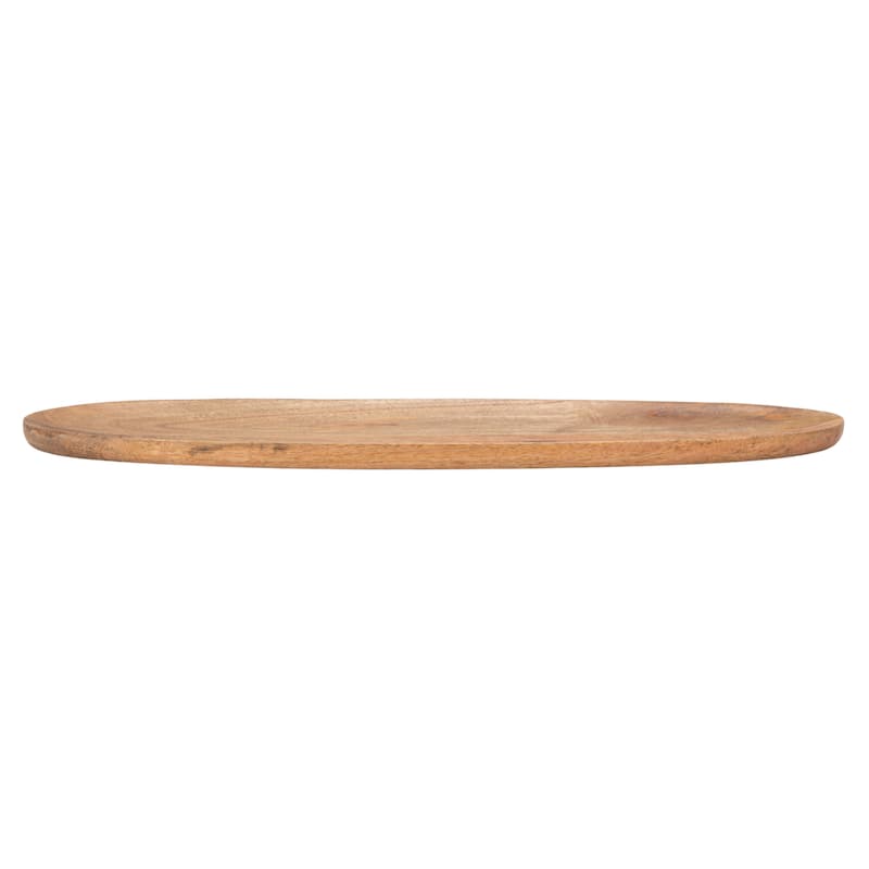 Oval Mango Wood Tray - 20" L x 6.5" W