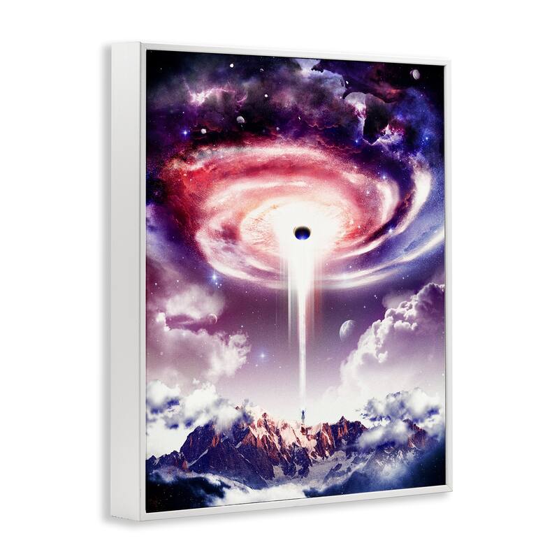 Stupell Surreal Space Nebula Rays Framed Giclee Art Design By Barrett Biggers