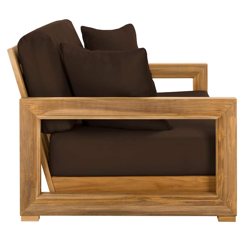SAFAVIEH Couture Montford Brazilian Teak 2-Seat Bench - 53"W x 36"D x 27"H