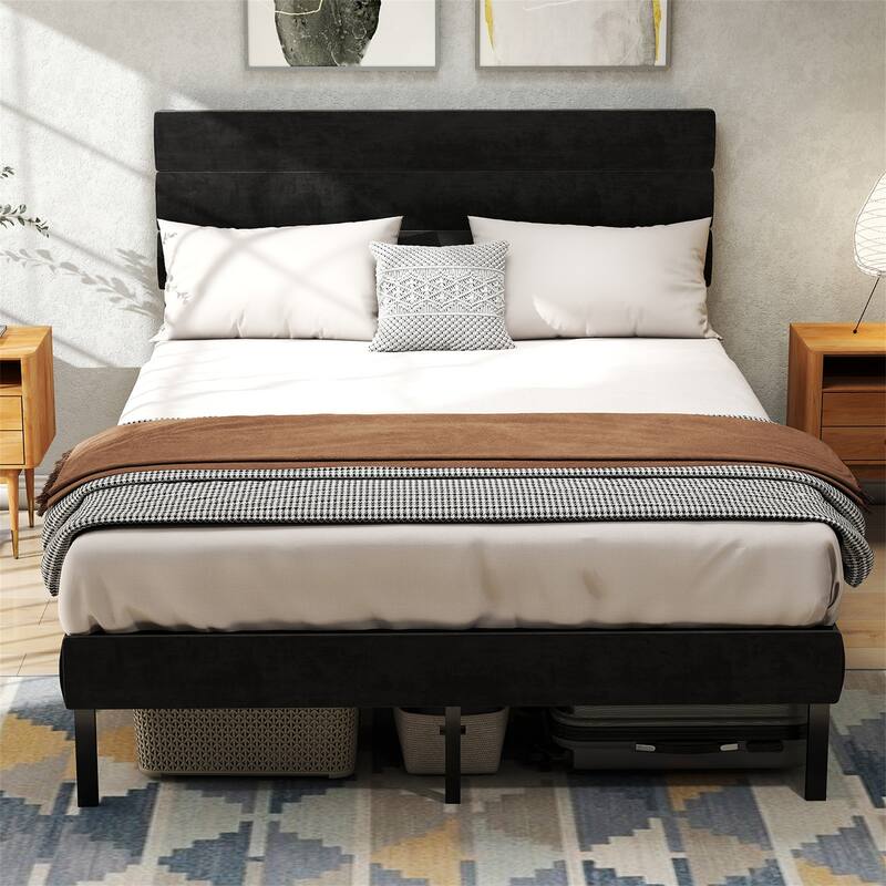 Full Size Upholstered Bed with 14" Underbed Storage