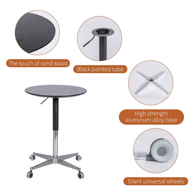 Movable Adjustable Coffee Table 360 Swivel