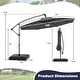 preview thumbnail 34 of 48, Gymax 10 FT Solar Offset Hanging Umbrella Patio Cantilever Umbrella w/