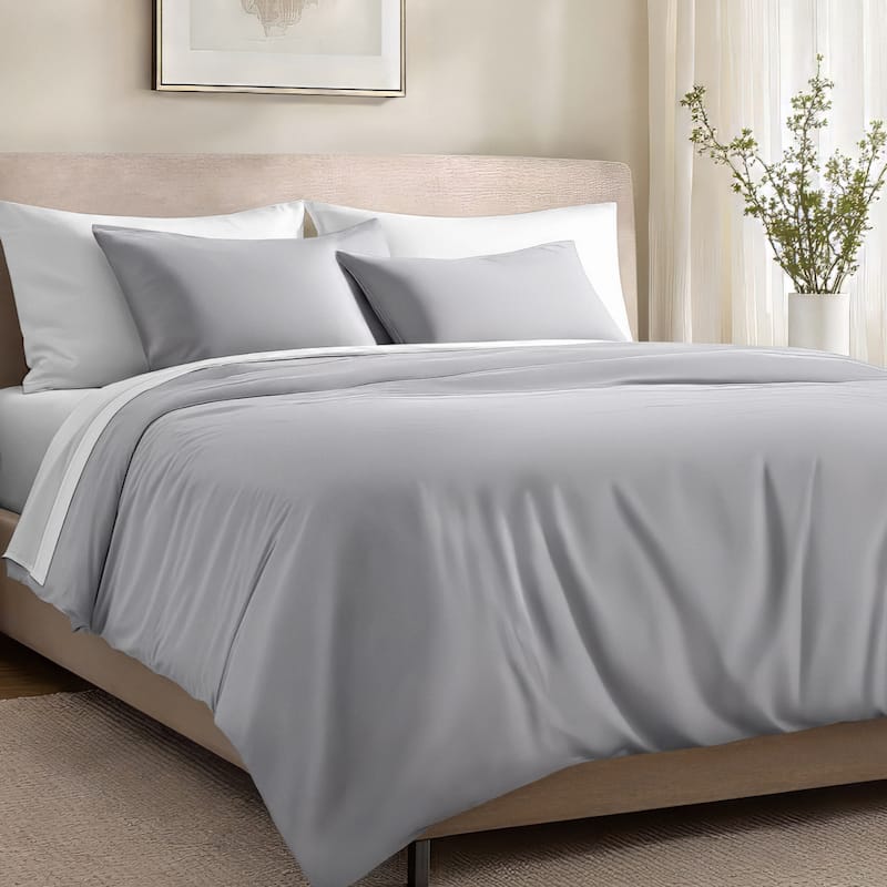 Bare Home Organic Cotton Duvet Cover Set - Smooth Sateen Weave