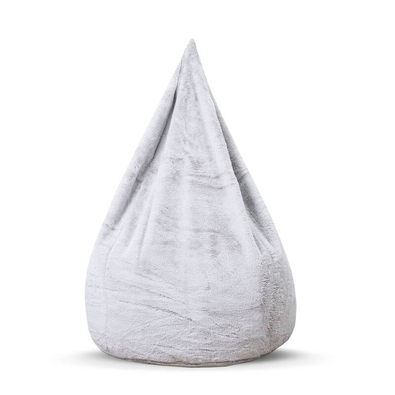 Gouchee Home Agora Faux Fur Bean Bag Chair - Grey