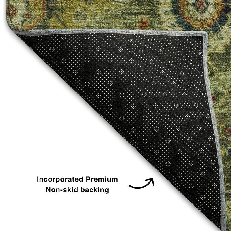 Premium Washable Super Soft Traditional Kashan Mayfield Rug