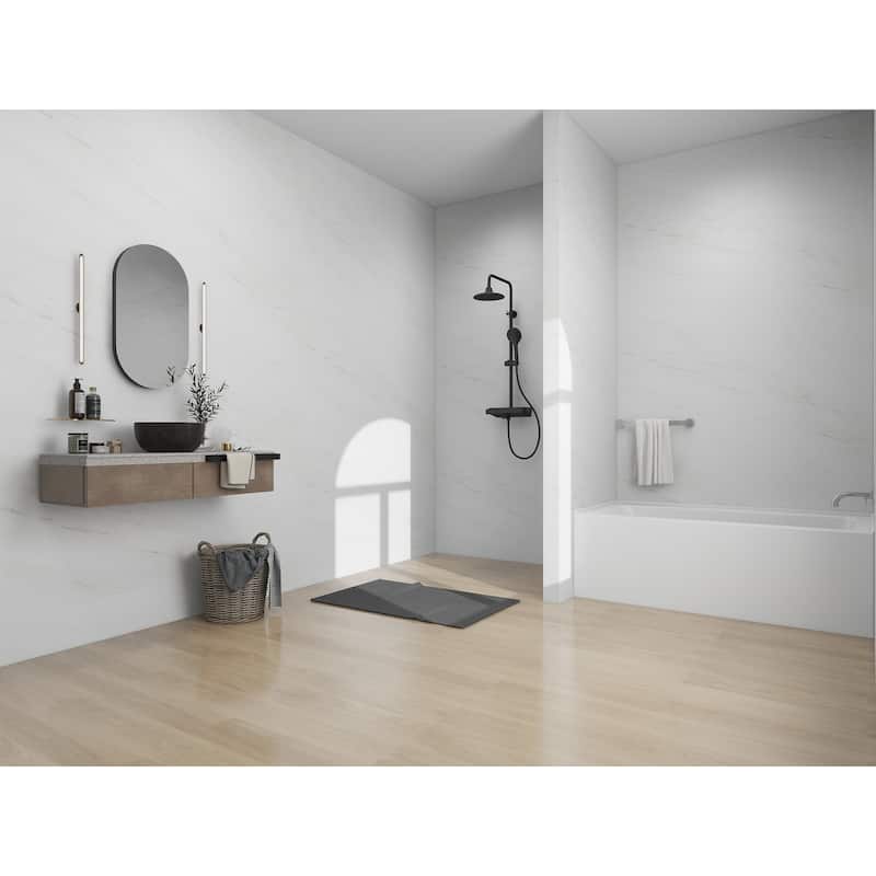 Vanity Art Alcove Soaking Acrylic Bathtub