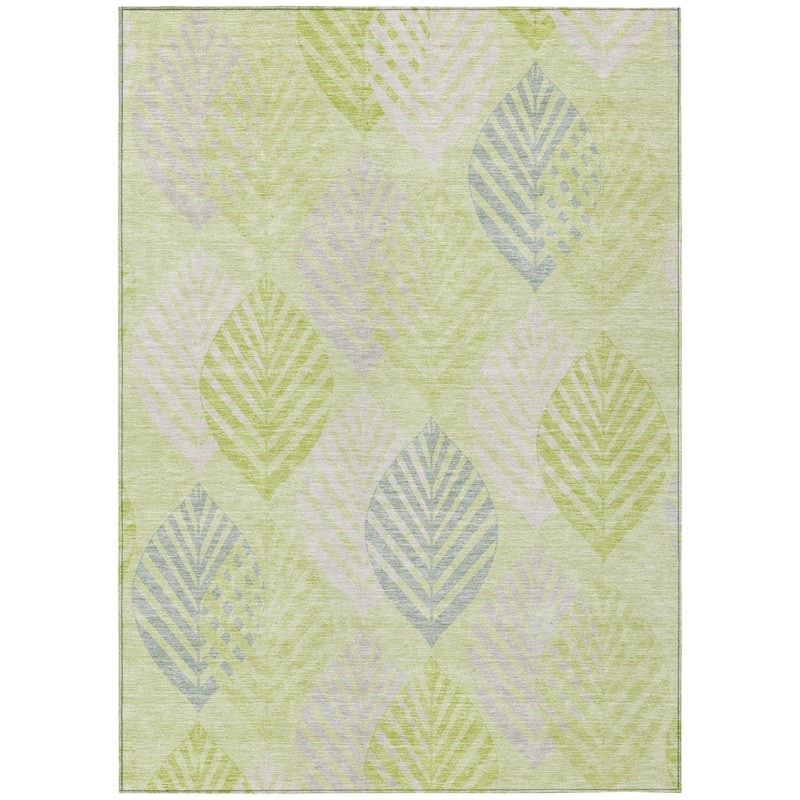 HomeRoots Floral Transitional Rectangle Outdoor Rug