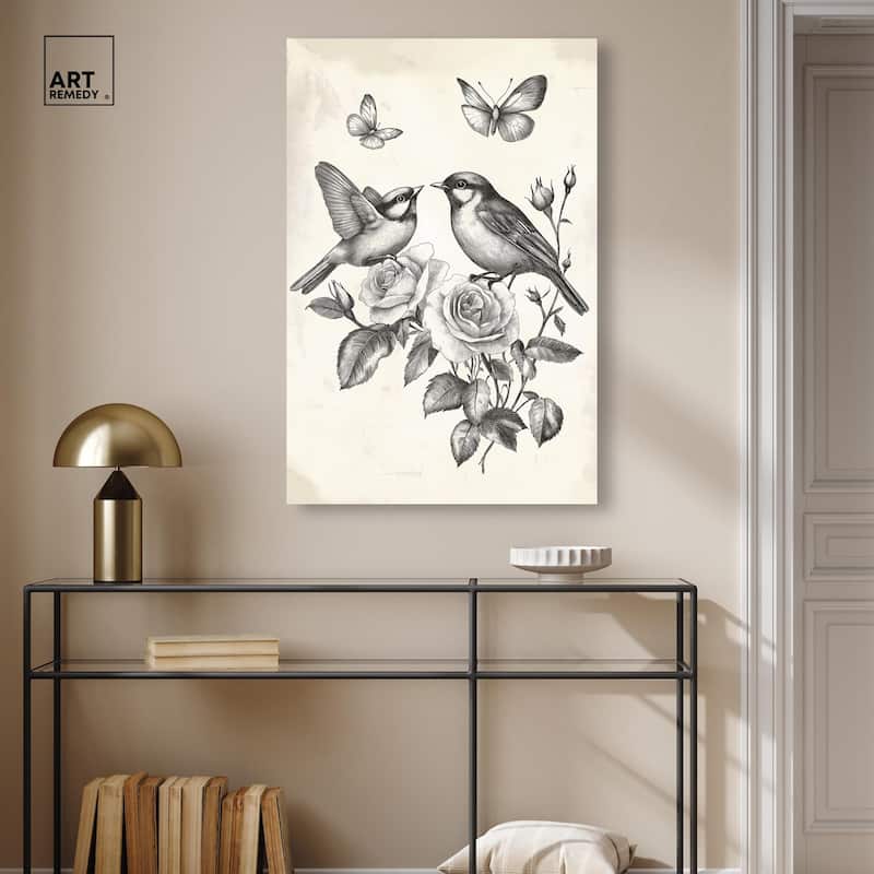 Perched Pair II Canvas by Art Remedy, Gallery Wrapped