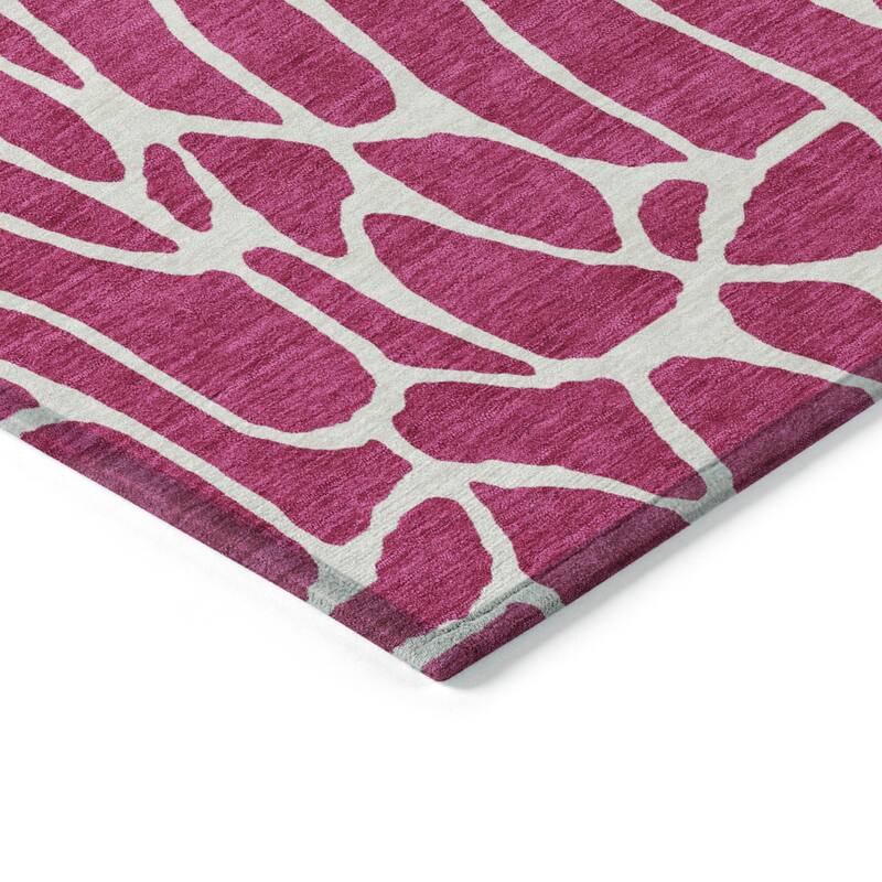 Machine Washable Indoor/ Outdoor Modern Chantille Rug