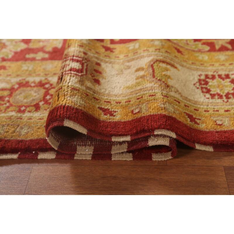All-Over Agra Indian Area Rug Handmade Wool Carpet - 6'0"x 9'2"