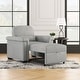 preview thumbnail 6 of 13, 3 in 1 Convertible Sleeper Chair Sofa Bed Adjustable Pull Out Sofa Chair w/ Pillow Lounger Chair Single Bed for Livingroom, Gray