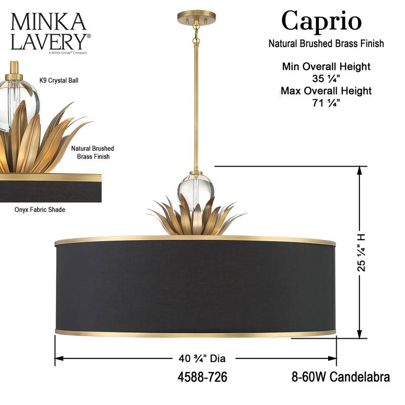 Minka Lavery 4588 Caprio 8 Light 41" Wide Multi Light Pendant with